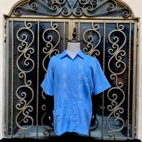 【2月〜3月納期】【受注生産】【半袖】【 ESG-01SP-SAW 】【 REJILLADA CIPRE 】【 ポリエステル 】【 SAX BLUE x WHITE 】