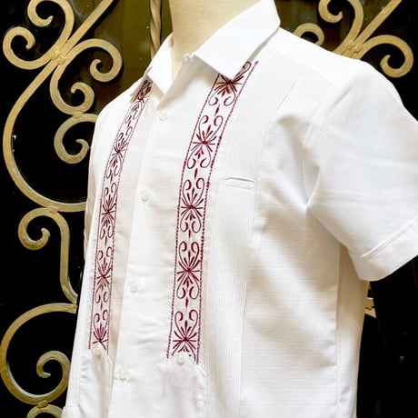 【2027年7月31日までにお届け】【受注生産】【半袖】【 ESG-01S-WBU 】【 REJILLADA 】【 WHITE x BURGUNDY 】【 白 x 臙脂(えんじ)色 】