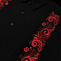 【受注生産】【2026年10月〜12月お届け】【半袖】【ESG-30S-BBU】【 S/S GUAYAMISA 】【BLACKxBURGUNDY】【 黒x臙脂色】