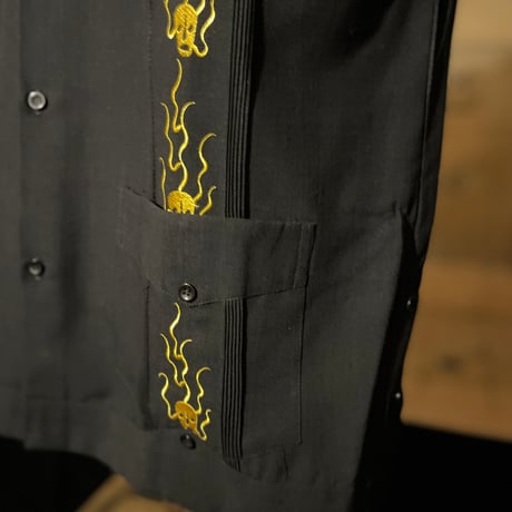 【2027年7月31日までにお届け】【受注生産】【長袖】【SHOTA CALAVERA】【 ESGS-07L-BG】【 L/S CUBANA 】【BLACKxGOLD】 【黒x金】