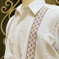 【お取り寄せ商品】【半袖】【 S/S GUAYAMISA 】【ESG-109S-WBR】【CRUZ】【 WHITE x BROWN 】【 白 x 茶色 】