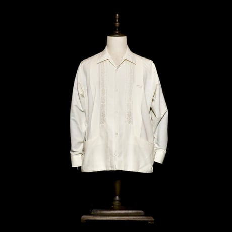 【長袖】【 ESG-01L-OF】【 L/S GUAYABERA 】【 REJILLADA 】【 OFF WHITE 】【 オフホワイト 】