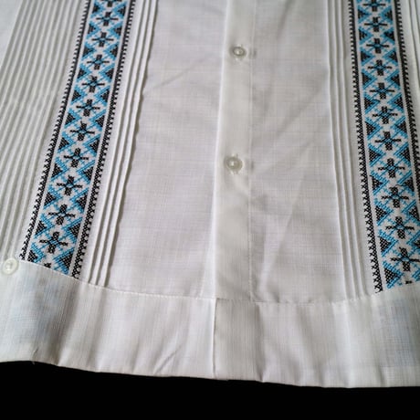 【お取り寄せ商品】【長袖】【ESG-109L-WBL】【CRUZ】【 GUAYAMISA】【 L/S GUAYABERA】【WHITExBLUE】