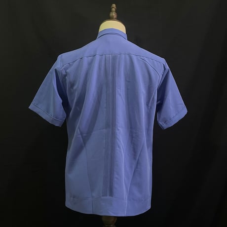 【半袖】【サイズ38(L)】【IMP-DE-25S-AQ-38】【 DEADSTOCK 】【S/S GUAYABERA】【AQUA】【アクアブルー】