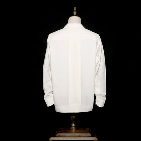 【2027年7月31日までにお届け】【受注生産】【 長袖 】【 ESGS-04L-OF 】【 L/S GUAYABERA 】【 REJILLADA ASA 】【 麻の葉柄 】【 OFF WHITE 】