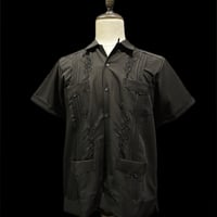 【予約】【半袖】【サイズ38(L)】【IMP-DE-07S-B-38】【 DEADSTOCK 】【S/S GUAYABERA】【BLACK】 【黒】