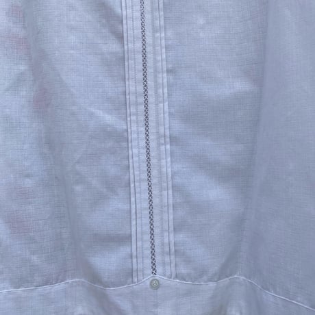 【2027年7月31日までにお届け】【受注生産】【長袖】【 ESG-10L-WR 】【 L/S GUAYAMISA 】【 FLORES 】【 WHITE x RED 】【 白 x 赤 】