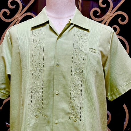 【2027年7月31日までにお届け】【受注生産】【半袖】【 ESG-01S-PIS 】【 S/S GUAYABERA 】【 REJILLADA 】【 PISTACHIO 】【ピスタチオ】
