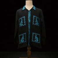 【長袖】【ESGG-QTZ-LS-BBL】【GUATEMALA】【 L/S QUETZAL SHIRTS】【BLACKxBLUE】【黒x青】