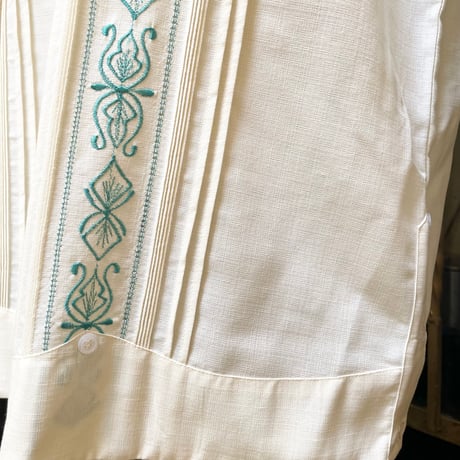 【長袖】【 ESG-32L-OFJA 】【 L/S GUAYAMISA 】【OFF WHITExJADE】 【オフホワイトx翡翠】