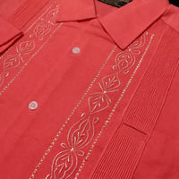 【ご注文日より１年以内にお届け】【受注生産】【長袖】【 ESG-01L-P 】【 L/S GUAYABERA 】【 REJILLADA 】【 PINK 】【 ピンク 】