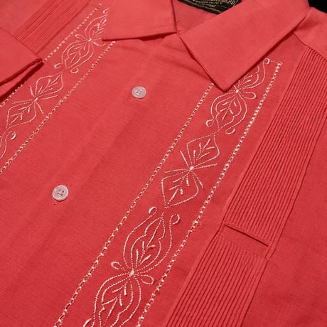 【2027年7月31日までにお届け】【受注生産】【長袖】【 ESG-01L-P 】【 L/S GUAYABERA 】【 REJILLADA 】【 PINK 】【 ピンク 】