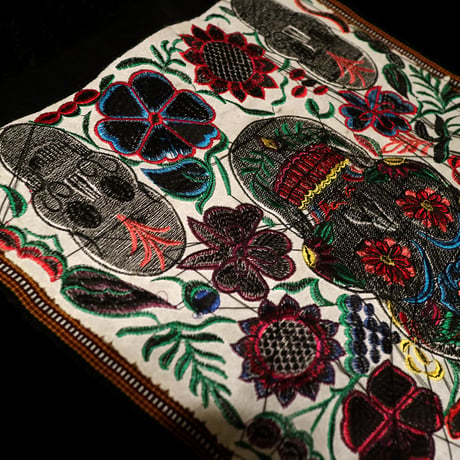【 カラベラ刺繍布 】【 CALAVERA 】【 死者の日 】【 El Día de Muertos 】