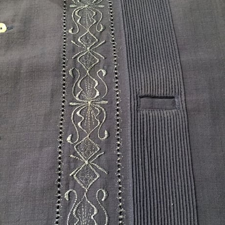 【2027年7月31日までにお届け】【受注生産】【長袖】【 ESG-01L-AQ 】【 L/S GUAYABERA 】【 REJILLADA 】【 AQUA 】【 アクアブルー 】