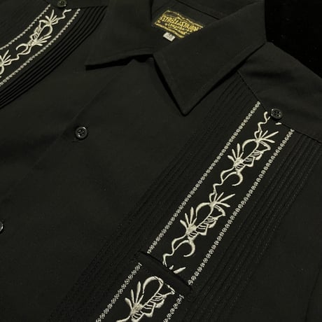 【1月〜2月】【予約商品】【半袖】【 ESG-38S-BS 】【 S/S GUAYAMISA 】【BLACK x SILVER】 【黒 x 銀】