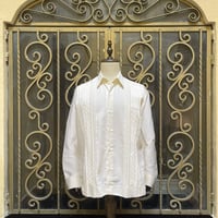 【予約商品】【長袖】【麻の葉柄】【 ESGS-10L-OF】【 L/S GUAYAMISA ASA 】【OFF WHITE】 【オフホワイト】