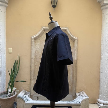 【予約商品】【半袖】【袖刺繍】【ESG-30S-B】【 S/S GUAYAMISA 】【BLACK】【 黒 】