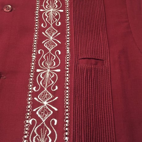 【2027年7月31日までにお届け】【受注生産】【長袖】【 ESG-01L-BUW 】【 REJILLADA 】【 BURGUNDY x WHITE 】【  臙脂(えんじ)色 x 白 】