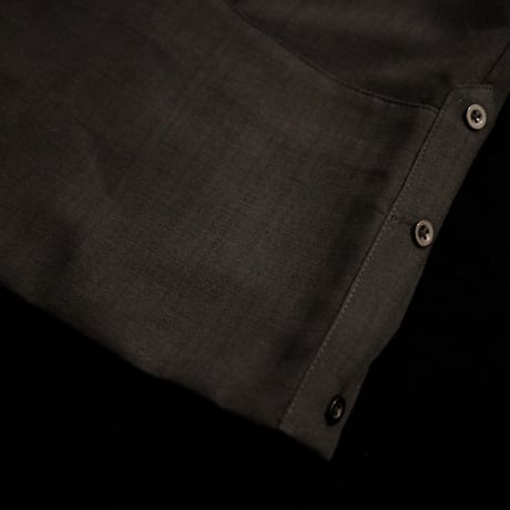 【2027年7月31日までにお届け】【受注生産】【長袖】【 ESGS-04L-BG 】【 L/S GUAYABERA 】【REJILLADA ASA】【麻の葉柄】【BLACK x GOLD】