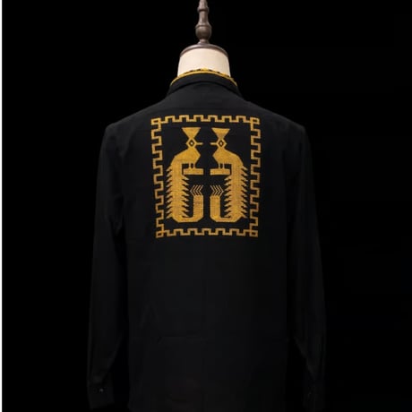 【予約商品】【長袖】【IMP-QTZ-LS-BG】【GUATEMALA】【 L/S QUETZAL SHIRTS】【BLACKxGOLD】【黒x金】