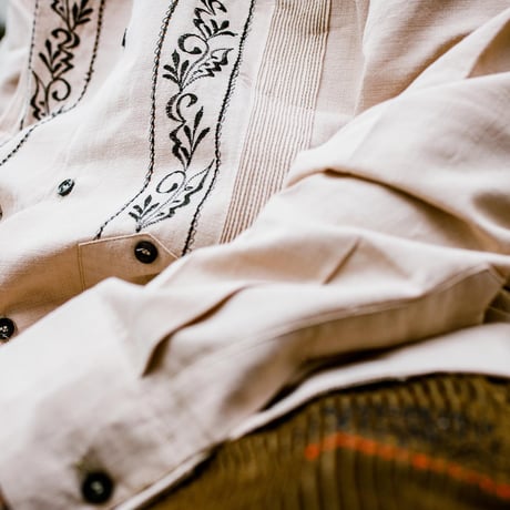 【2027年7月31日までにお届け】【受注生産】【長袖】【 ESG-20LP-LBEB 】【 REJILLADA CIPRE 】【 POLYESTER 】【 LIGHT BEIGE x BLACK 】