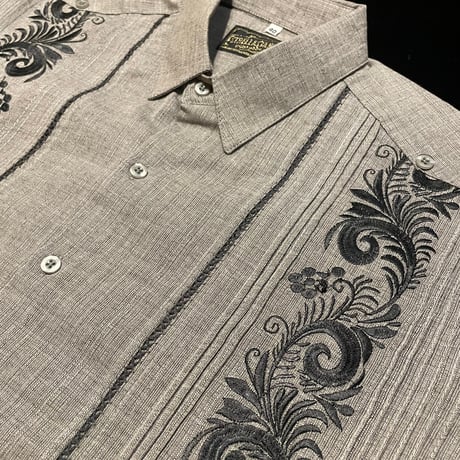 【9月】【予約商品】【半袖】【ESG-30S-GRB】【 S/S GUAYAMISA 】【 GRAY x BLACK 】【 グレー x 黒 】