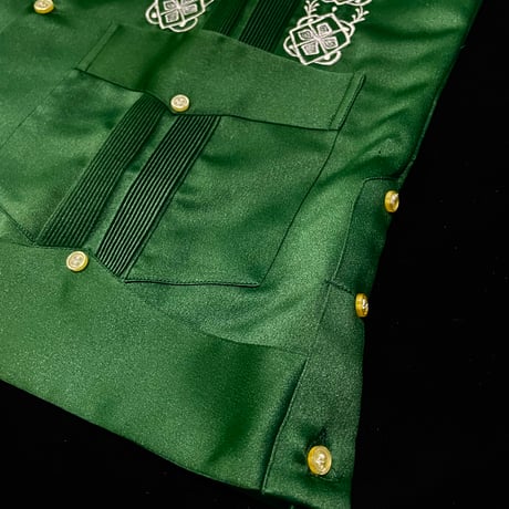 【予約】【半袖】【IMP-DE-03S-GRE-36】【 DEADSTOCK 】【S/S GUAYABERA】【GREEN】 【緑】