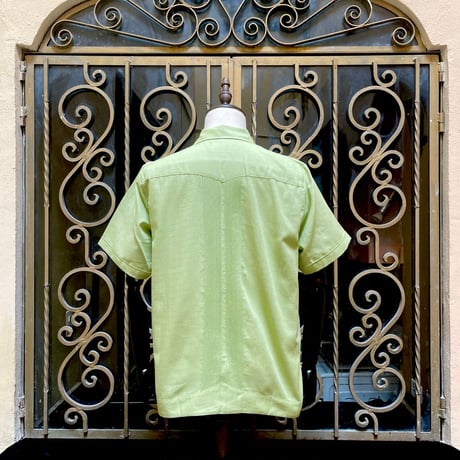 【2027年7月31日までにお届け】【受注生産】【半袖】【 ESG-01S-PIS 】【 S/S GUAYABERA 】【 REJILLADA 】【 PISTACHIO 】【ピスタチオ】