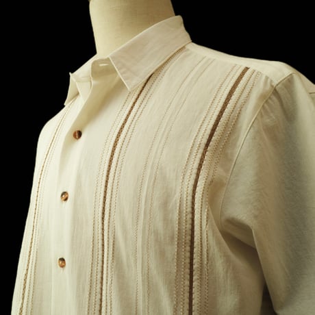 ESTRELLA STANDARD グアヤベラシャツ 38 サイズ38 Estrella Standard キューバシャツ S/S GUAYABERA