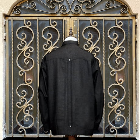 【2027年7月31日までにお届け】【受注生産】【長袖】【 ESG-32L-BS 】【 L/S GUAYAMISA 】【BLACK x SILVER】 【黒 x 銀】