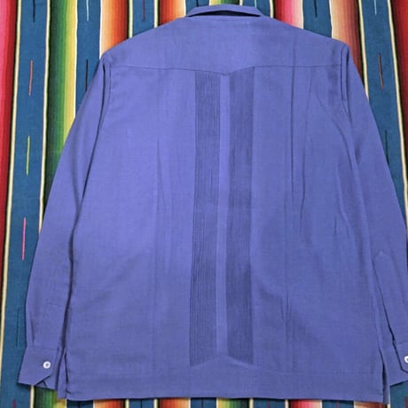 【2027年7月31日までにお届け】【受注生産】【長袖】【 ESG-01L-AQ 】【 L/S GUAYABERA 】【 REJILLADA 】【 AQUA 】【 アクアブルー 】