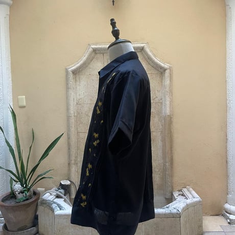 【半袖】【 ESG-36S-BG】【金魚】【 S/S GUAYAMISA 】【 BLACK x GOLD 】【 黒x金 】