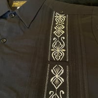 【9月下旬】【予約商品】【半袖】【 ESG-32S-BW 】【 S/S GUAYABERA】【BLACK x WHITE】 【黒 x 白】