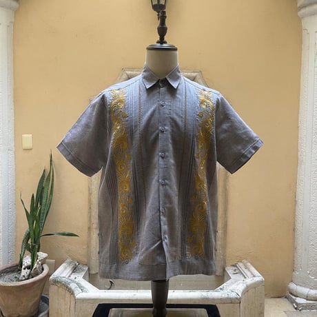 【半袖】【ESG-30S-GRG】【 S/S GUAYAMISA 】【 GRAY x GOLD 】【 グレー x 金 】
