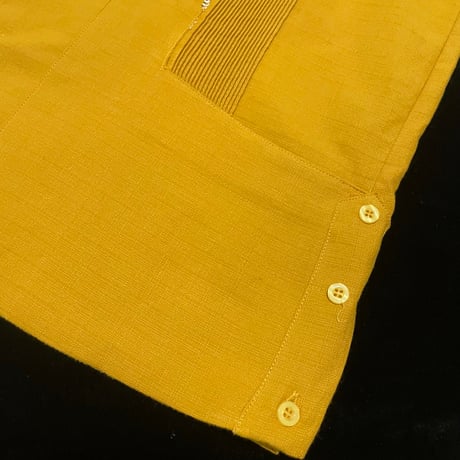 【予約商品】【半袖】【 ESG-01S-MUW 】【S/S REJILLADA】【 MUSTARD x WHITE】 【マスタードx 白】