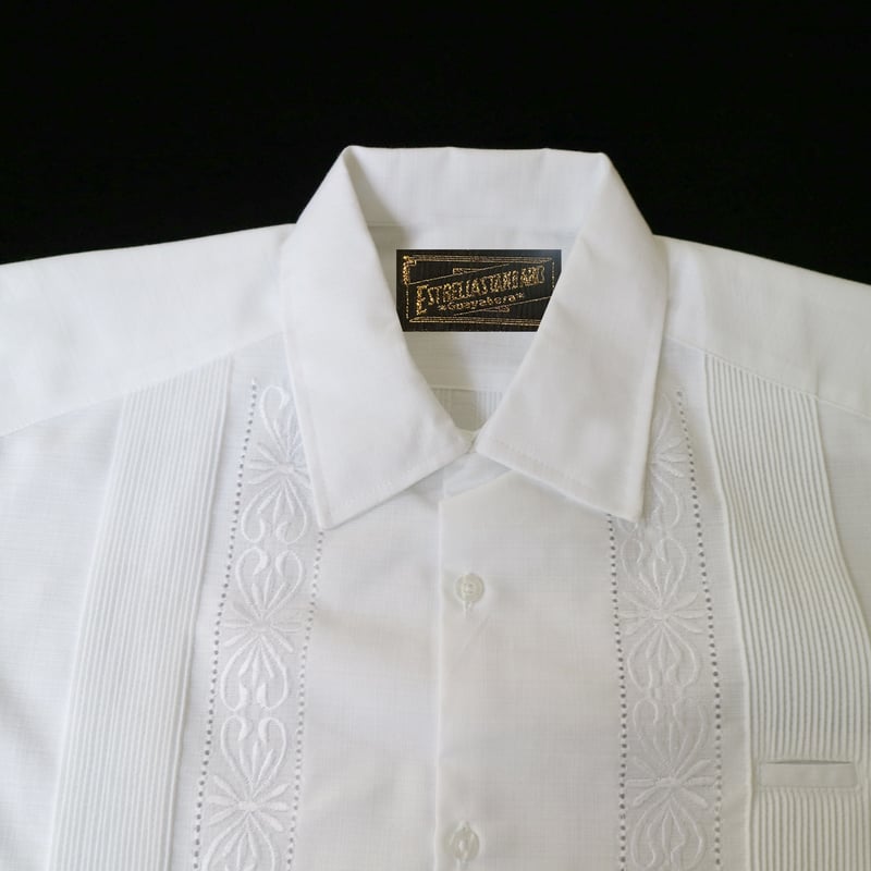 ESTRELLA STANDARD GUAYABERA　REJILLADA半袖 予約】【半袖】【 ESG-01S-W】【 S/S GUAYABERA 】【 REJILLAD