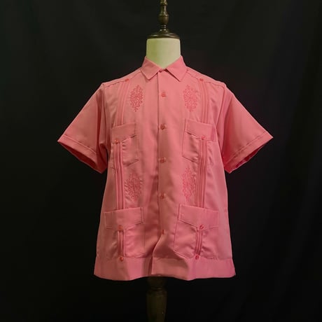 【半袖】【サイズ42(2XL)】【IMP-DE-35S-PR-42】【 DEADSTOCK 】【S/S GUAYABERA】【PALO DE ROSA】