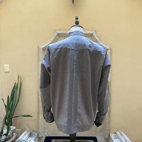 【予約商品】【長袖】【袖刺繍】【ESG-T30L-GR】【 L/S GUAYAMISA 】【 GRAY  】【 グレー 】