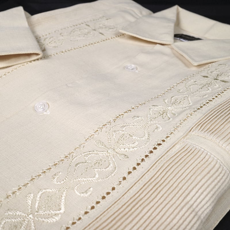 長袖】【 ESG-01L-OF】【 L/S GUAYABERA 】【 REJILLADA 】