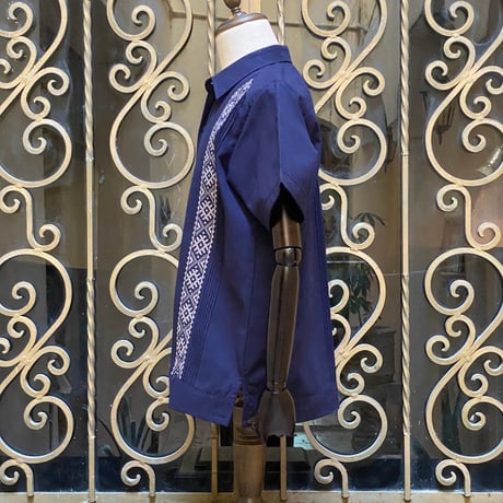 【半袖】【IMP-COL-127S-N】【GUAYABERAS COLLI】【 S/S GUAYAMISA】【 NAVY 】【紺】