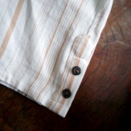 【半袖】【Lサイズ】【IMP-QTZ-SS23-WBR】【GUATEMALA】【 S/S QUETZAL SHIRTS】【 WHITE x BROWN】【白x茶色】