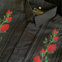 【2027年7月31日までにお届け】【受注生産】【長袖】【 ESG-W10L-BR 】【 L/S GUAYAMISA 】【 ROSA 】【 BLACK x RED 】【 黒 x 赤 】