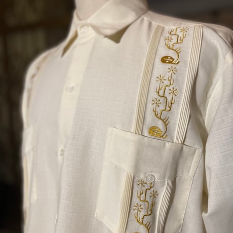 【長袖】【SHOTA CACTUS】【 ESGS-06L-OFG】【 L/S CUBANA 】【OFF WHITExGOLD】 【オフホワイトx金】