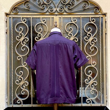 【2月〜3月納期】【受注生産】【半袖】【 ESGS-04S-USI】【S/S REJILLADA ASA 】【 麻の葉柄 】【 UVAx SILVER 】【グレープx銀】