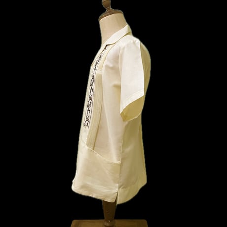 【7月末】【予約】【ESG-20S-OFB】【 REJILLADA 】【S/S GUAYABERA】【 OFF WHITE x BLACK 】 【 オフホワイト x 黒 】