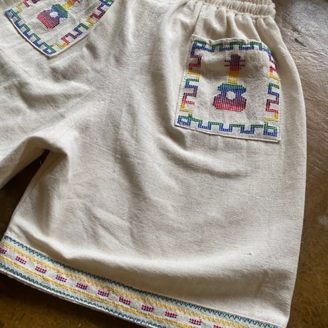 【7/31入荷】【長袖】【2ピース】【ESGG-02LS-2-OFM】【L/S QUETZAL SHIRTS & SHORTS 】【グアテマラ】【 OFF WHITE x MULTI COLOR  】