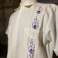 【ご注文日より１年以内にお届け】【受注生産】【半袖】【SHOTA CALAVERA】【 ESGS-07S-OFPU】【 S/S CUBANA 】【OFF WHITE x PURPLE】