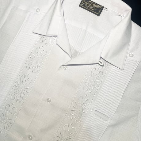 【予約】【半袖】【 ESG-01S-W】【 S/S GUAYABERA 】【 REJILLADA 】【 WHITE 】【 白】