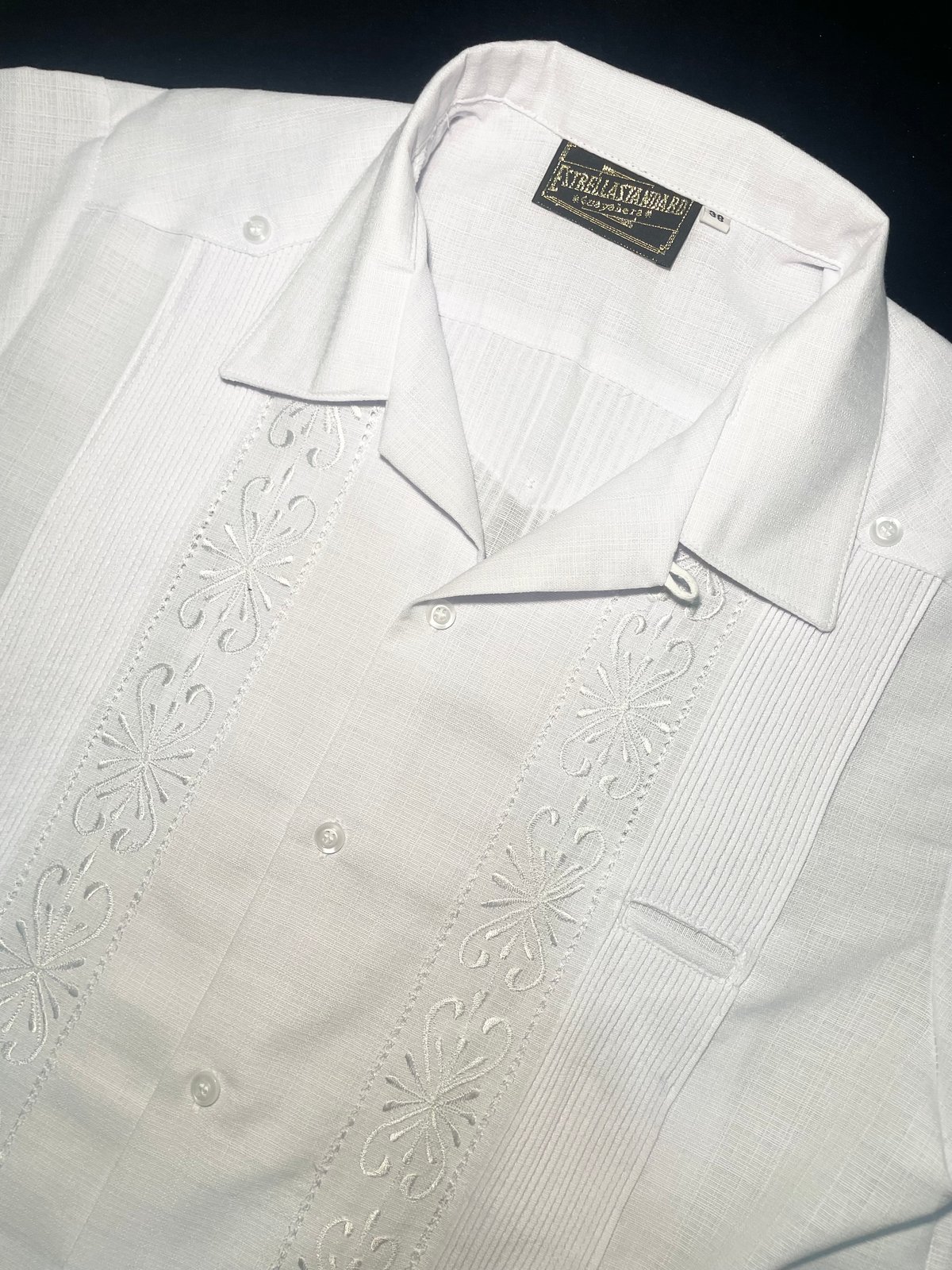 予約】【半袖】【 ESG-01S-W】【 S/S GUAYABERA 】【 REJILLAD