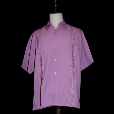 【半袖】【GUAYAMISA CIPRE】【 ESG-107SP-PR-3】【POLYESTER】【 S/S GUAYAMISA】【 PALO DE ROSA 】【 ローズピンク 】